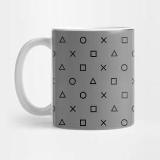 Play with Playstation Pattern (gray) Mug